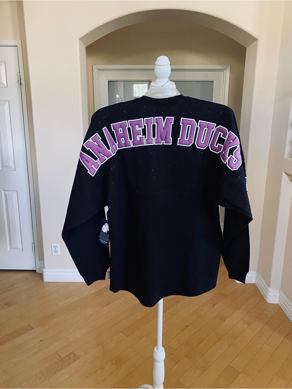 Anaheim Ducks 30 Year Anniversary Black Pullover Spirit Jersey